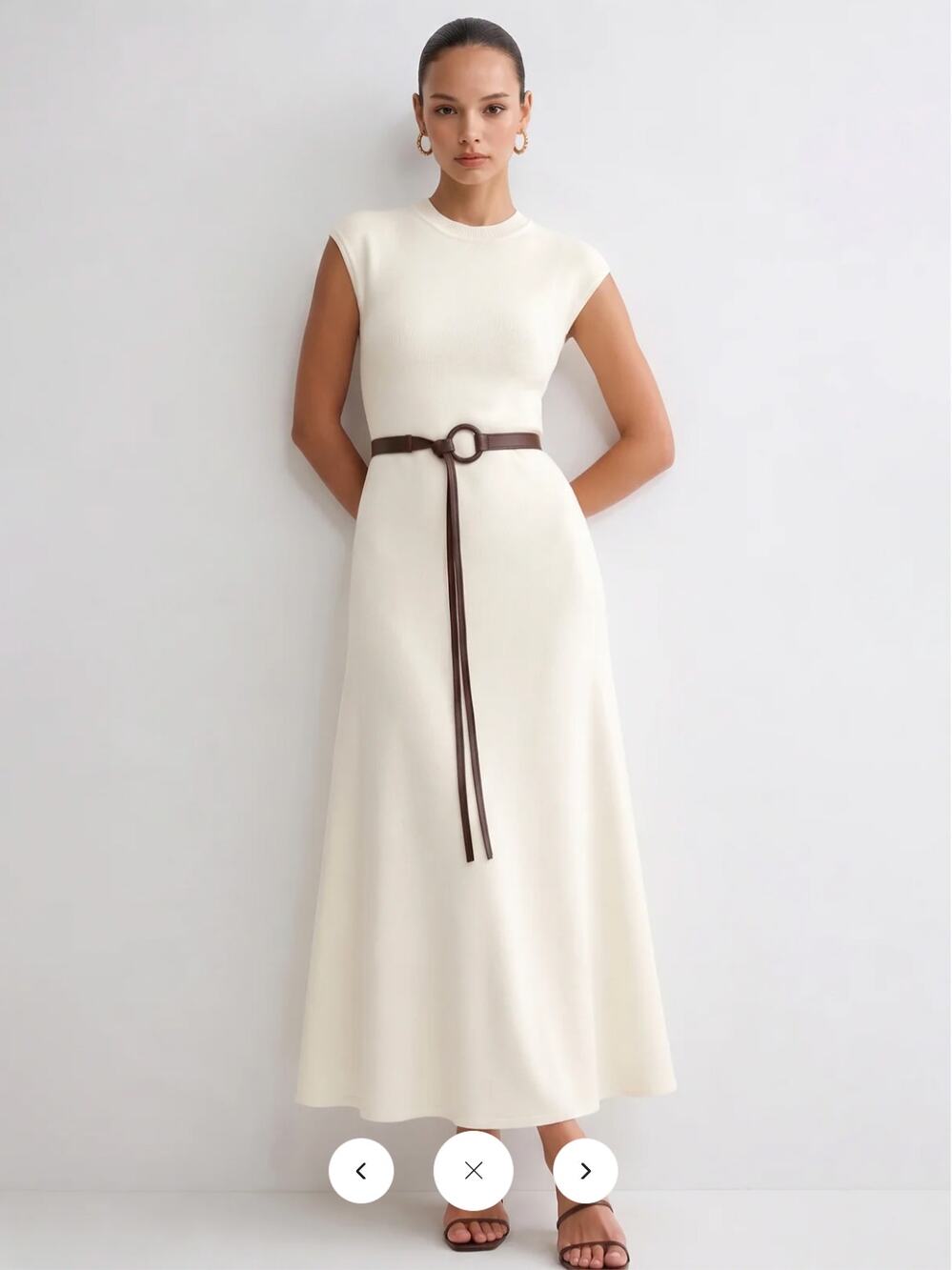 NWT Commense Sleeveless Knit Belted Maxi Dres Sz XL